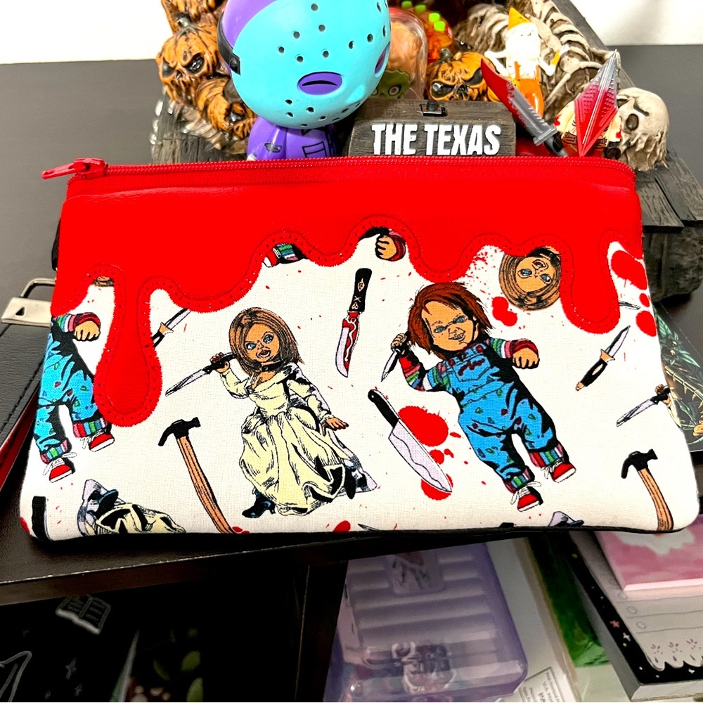 Horror Halloween Child’s Play Chucky and Tiffany Wallet Wristlet
